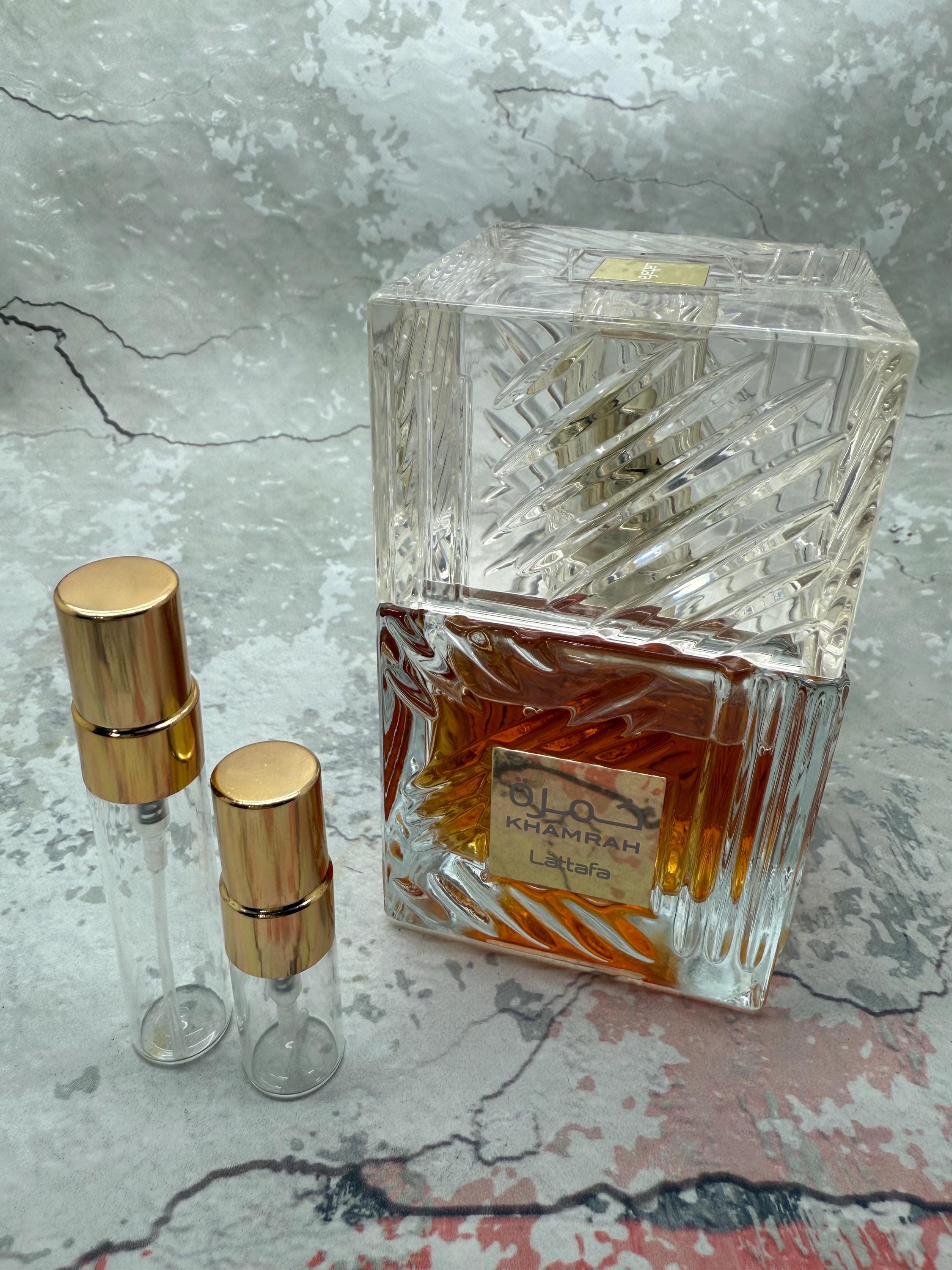 Lattafa Khamrah Sample - Gourmand Spicy Vanilla - Arab Middle Eastern Perfume
