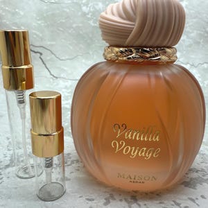 Vanilla Voyage Sample Maison Asrar - Middle Eastern Perfume Samples - Gourmand Perfume- Arab Perfume Samples