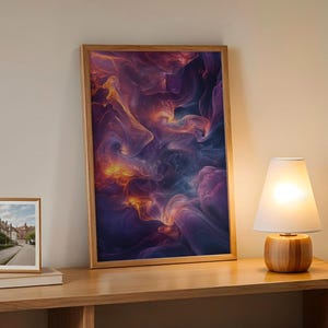 Cosmic Nebula Digital Art Print | Ethereal Space Swirls | Abstract Galaxy Dream