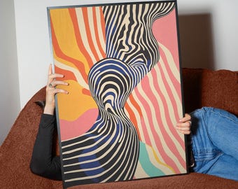 Abstract Body Flow Digital Art Print | Bold Psychedelic Wall Art
