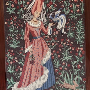 La Damoiselle — Vintage French Hand-Crocheted Wall Panel