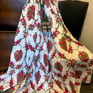 Vintage French Curtains: Granada Paisley Fabric, Urgé Paris, 1960s Pair