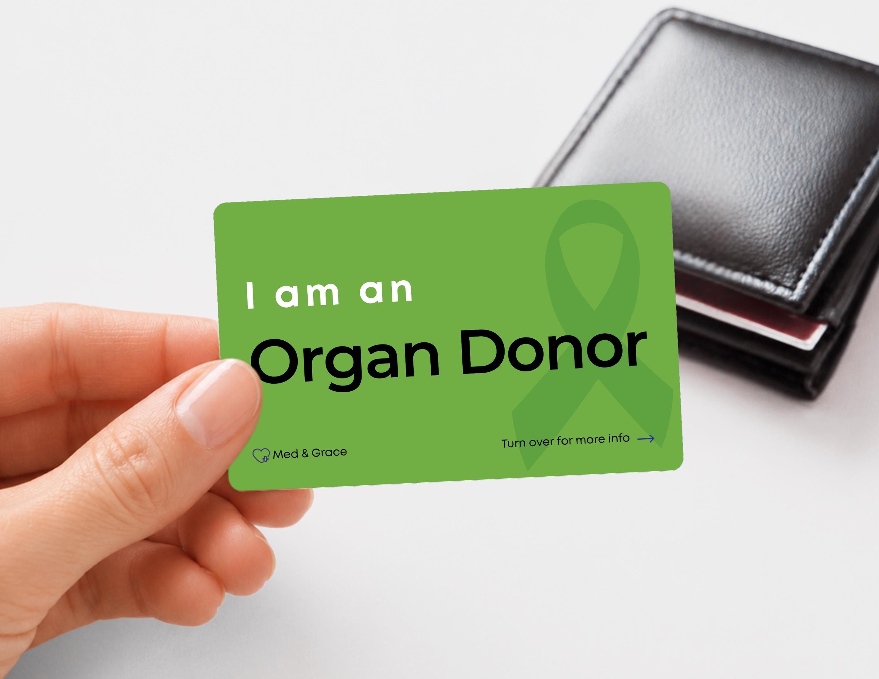 american rare donor program card Fresenius Kabi USA Personalized Organ Donor Medical Alert