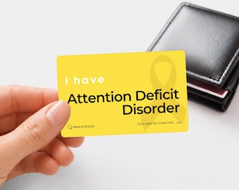 Attention Deficit Disorder ADD Medical Alert Card – Neurodivergent ID