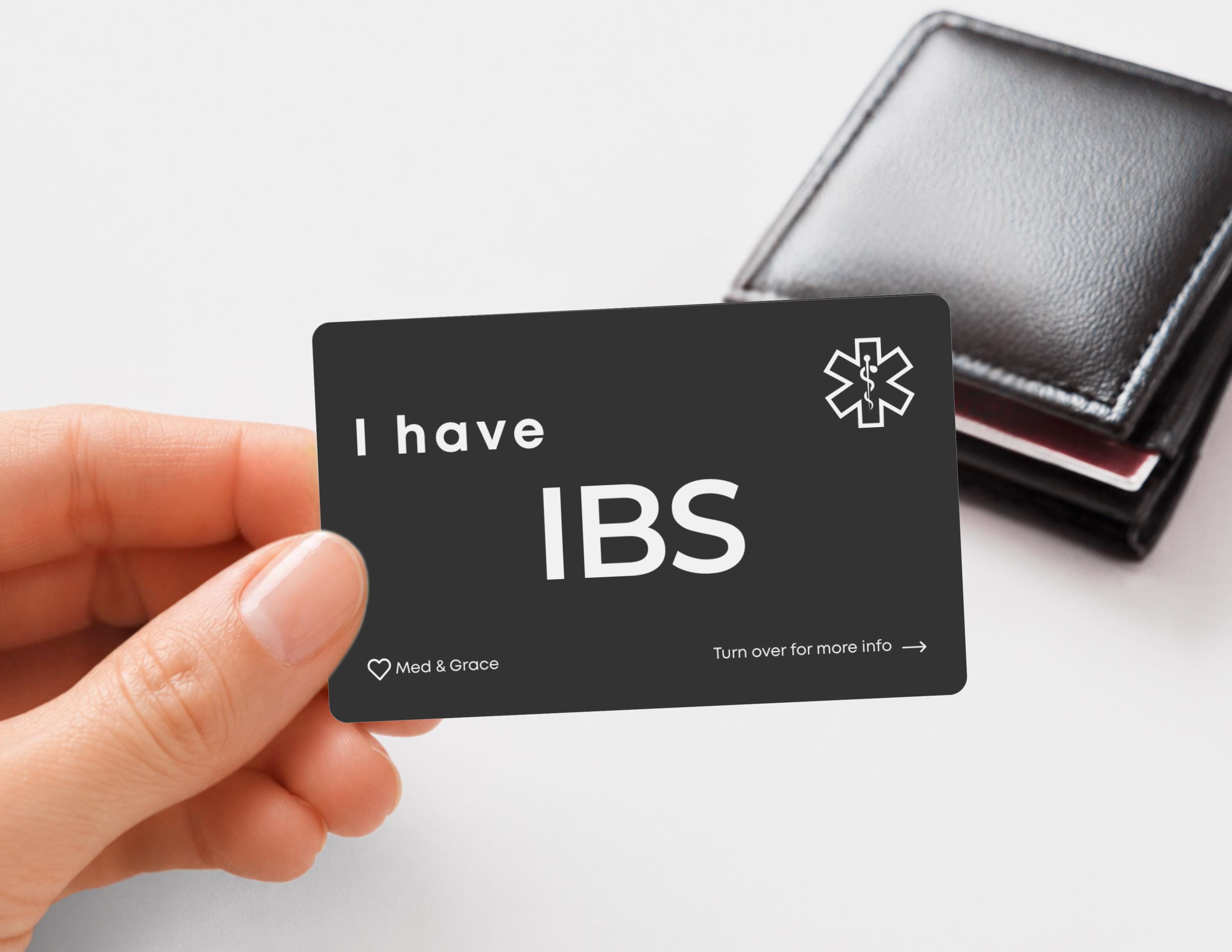 IBS Medical Alert Card, Irritable Bowel Syndrome ID, Emergency