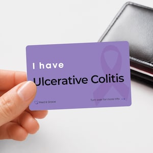 Ulcerative Colitis Medical Alert Card: IBD Emergency ID, Hidden Disability Wallet Card