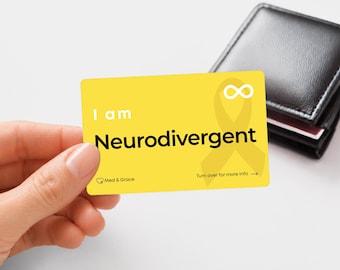 Personalized Neurodivergent ID Card: Medical Alert, Emergency Contacts