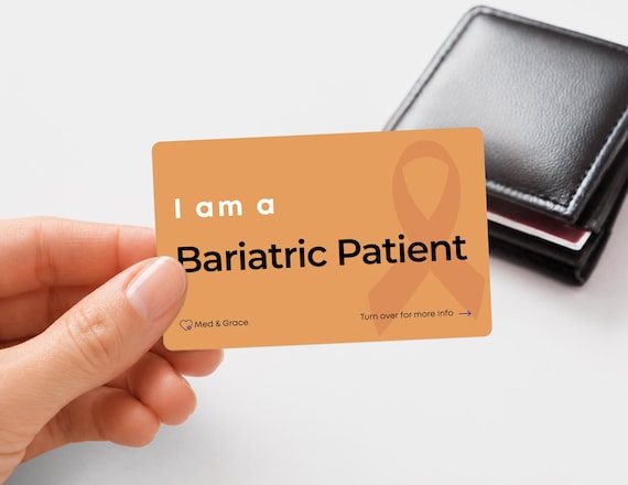 gastric sleeve id card Bariatric Patient Restaurant Special Menu Request 2.0 10 Pack sized portion for dinner Gastric Bypass Medical Id Bracelet
