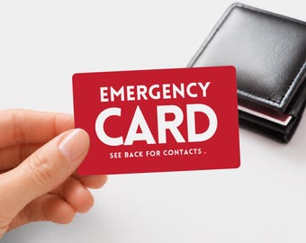 Jehovah's Witness Medical Alert Card, No Blood Transfusion, Custom