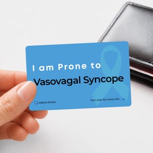 Vasovagal Syncope Card | Fainting Medical Alert ID