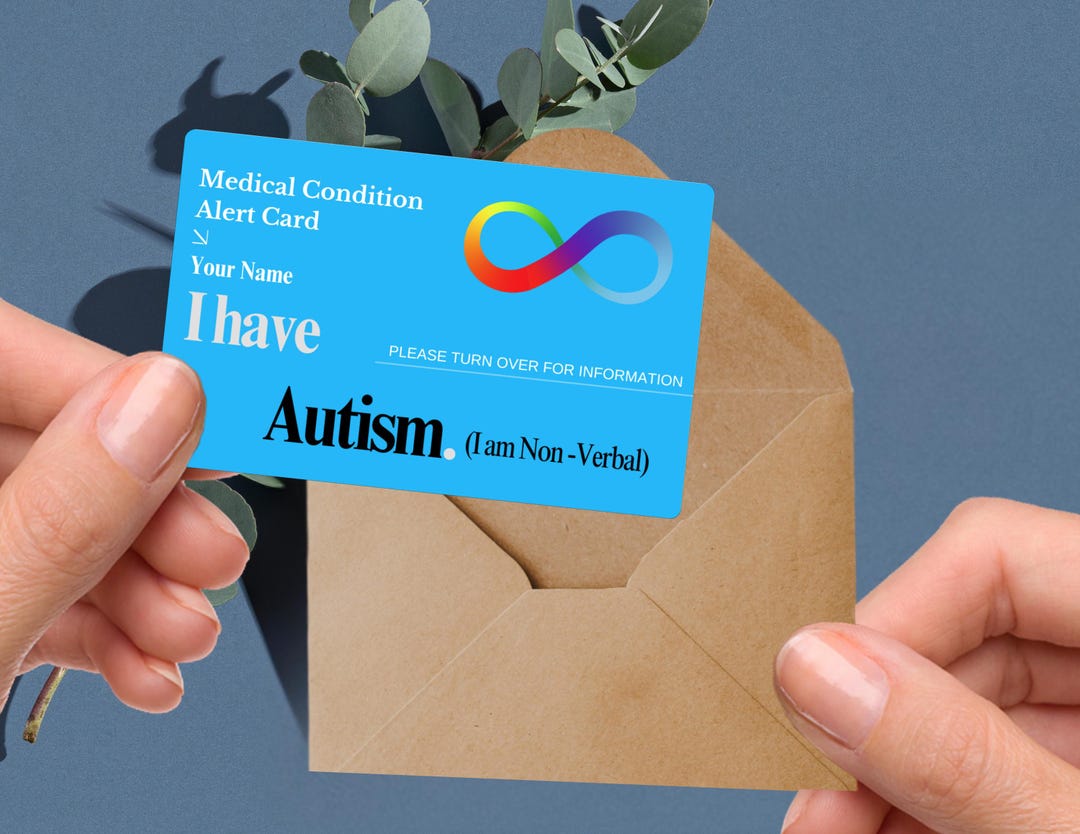 Personalized Autism Medical Alert Card: Non-verbal Emergency ID - Etsy