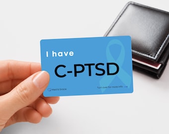 Personalized C-PTSD Medical Alert Card: Emergency Contact ID