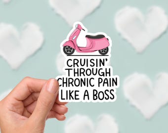 Chronic Pain Boss Vinyl Sticker: Funny Spoonie Humor