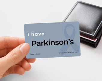 Parkinson's Medical Alert Card: Emergency Contact ID