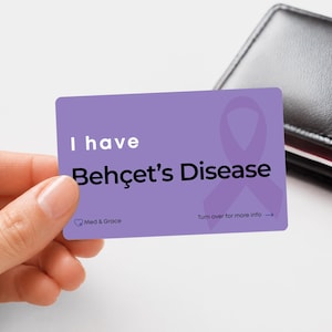 Behcet's Disease Medical Alert Card: Autoimmune Condition ID