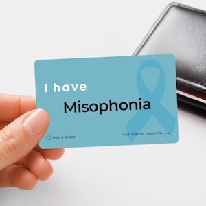Misophonia Medical Alert Card: Sound Sensitivity ID
