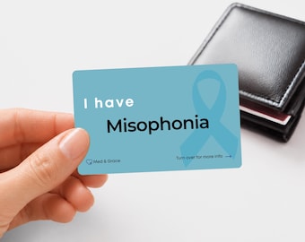 Misophonia Medical Alert Card: Sound Sensitivity ID
