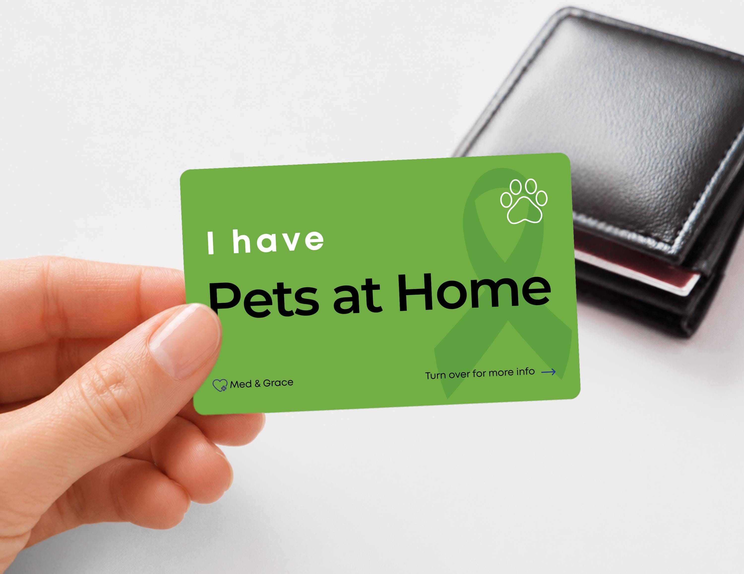 Pets at Home Emergency Alert Card – Pet Contact Wallet Information Pets at Home Emergency Alert Card – Pet Contact Wallet Information