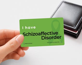 Schizoaffective Disorder Medical Alert Card: Emergency Contact ID