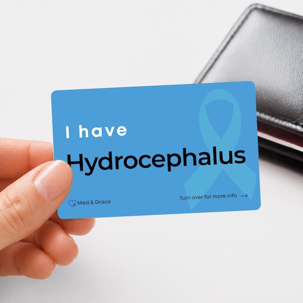 Hydrocephalus Medical Alert Card | Brain Condition Emergency ID