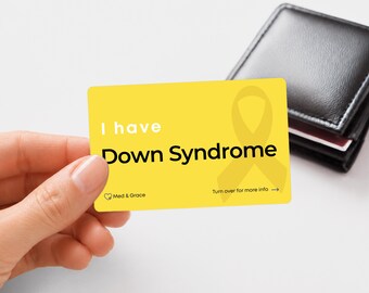 Down Syndrome Medical Alert Card – Trisomy 21 Emergency ID Card