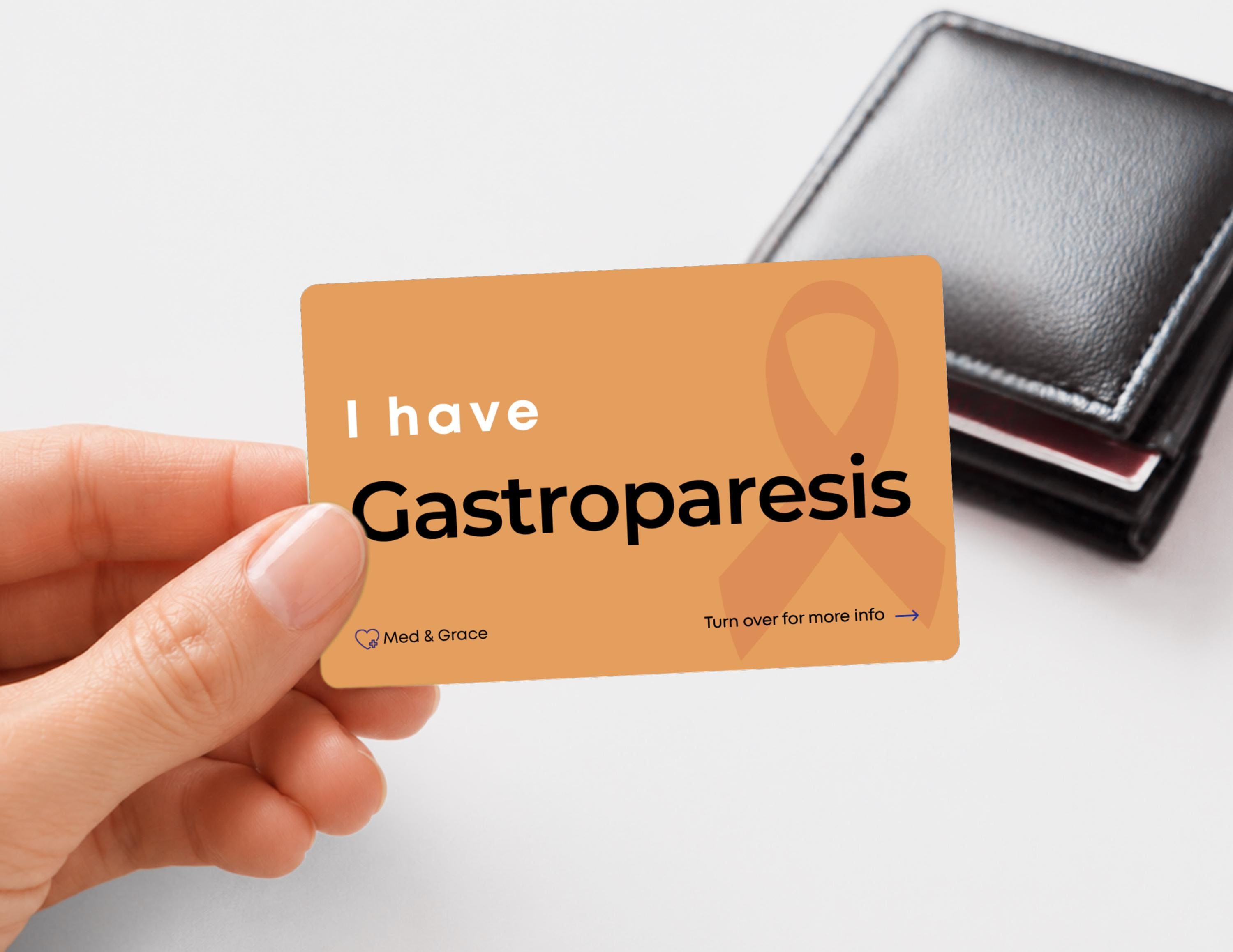 Gastroparesis Medical Alert Card: Personalized Emergency ID