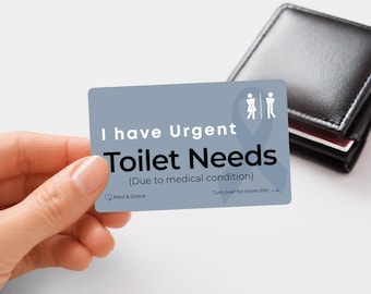 Disabled Restroom Toilet Bathroom Access Card | Hidden Disability ID