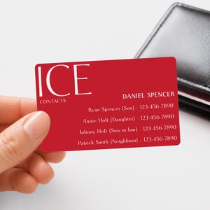 Dementia Contact Card – Memory Support Medical Alert Wallet ID – Personalised Emergency Info