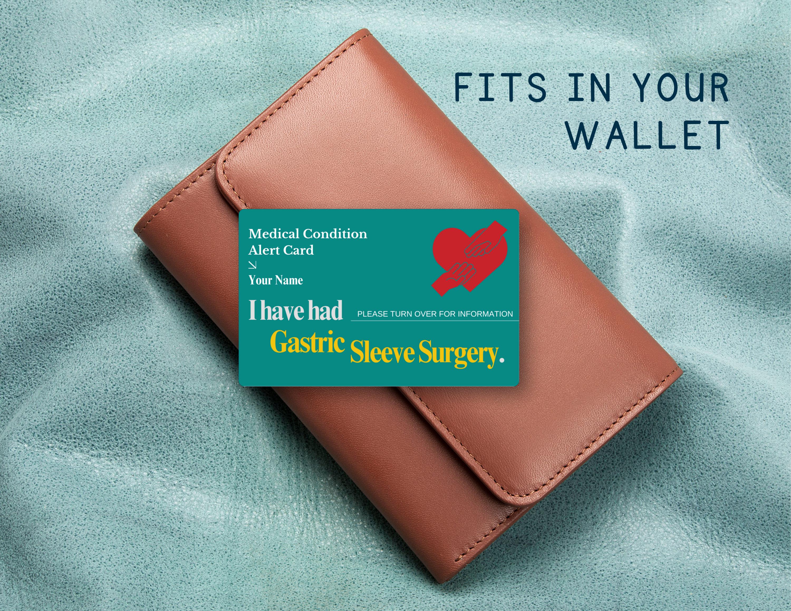 Gastric Sleeve Surgery Medical Alert Card: Custom Bariatric ID - Etsy