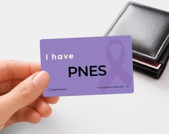 PNES Medical Alert Card: Psychogenic Seizure Disorder ID
