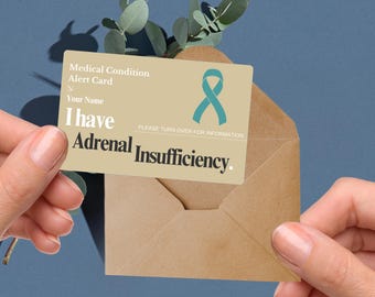 Adrenal Insufficiency Medical Alert Card: Personalized Emergency ID