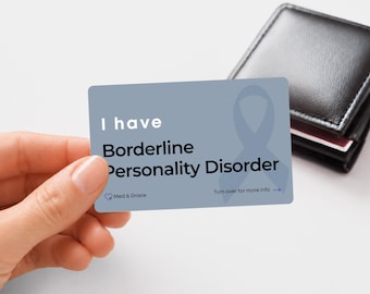 Personalized BPD Medical Alert Card: Emergency Contact ID
