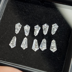 Natural Fancy Cut Diamond, Shield Shape, 4.1x2.0mm, G-H Color, VS Clarity, Sold Individually, Exquisite Quality Gemstone Piece.