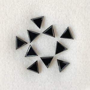 Natural Diamond 3mm Black Triangle, Geometric Jewelry Accent