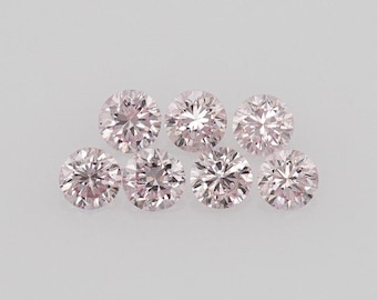 Natural Argyle Pink Diamond: 2mm Round, 6PP Purplish Pink