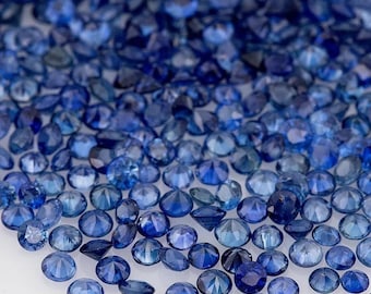 1ct Ceylon Blue Sapphire: Round Diamond Cut Loose Gemstone