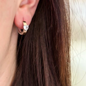 Silver Circle Earrings, Trendy Circle Hoop Earrings for Women, Small Circle Dangles, Everyday Earrings,  Drop Hoop Earrings