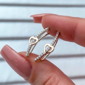 Sterling Silver Ear Climber Earrings, Ear Climbers With Stud, Ear Crawlers, Ear Sweep