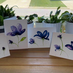 Jeu de cartes - Fleurs violettes