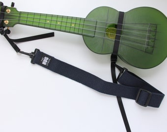 NEW The Hug Strap, Handmade Ukulele Strap, Uke Strap, No Need for Strap Buttons, Navy Uke Strap, Instrument Strap, Mens Ukulele Strap