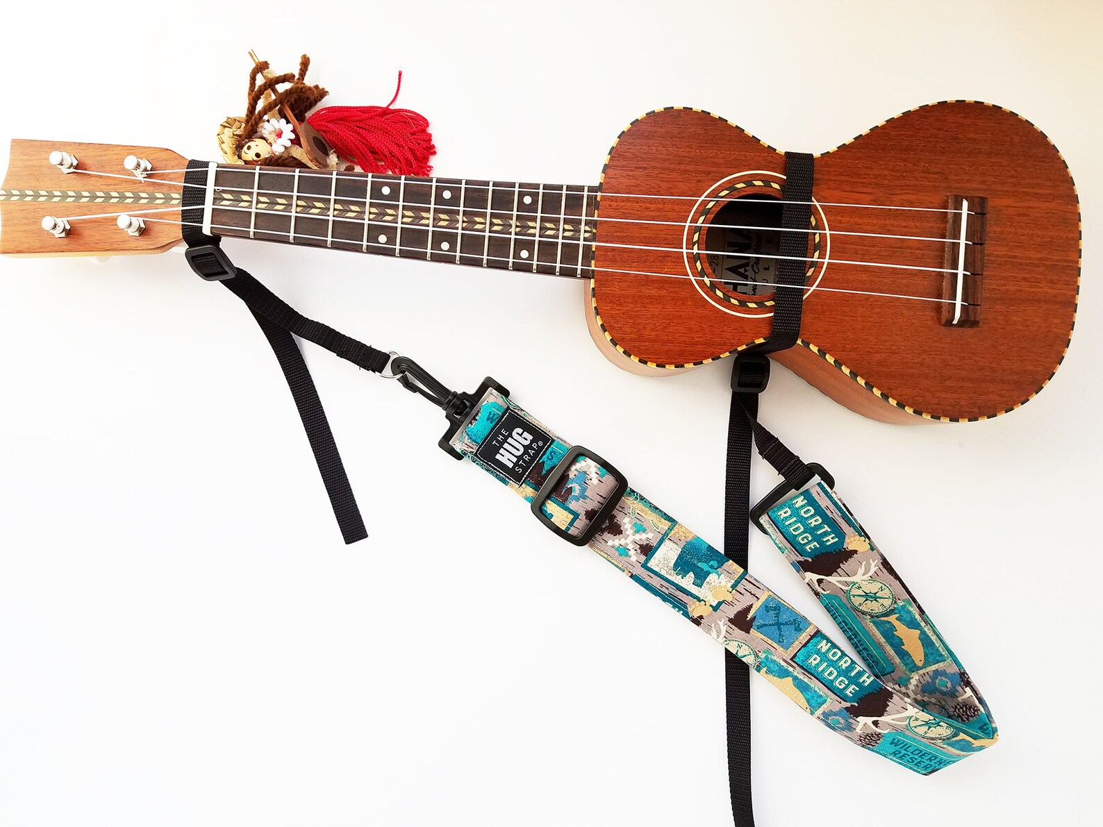 Hug Strap Ukulele Strap No Button Wilderness Print Etsy