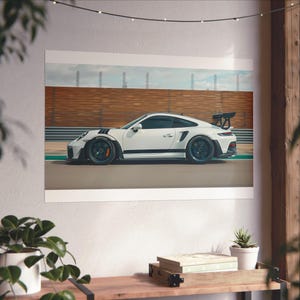 GT3RS Fine Art Poster, Automobile Wall Art, Sports Car Print, Man Cave Decor, Racing Fan Gift, Garage Poster, GT3RS