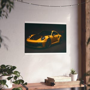 911 GT3RS Fine Art Poster. Automobile Wall Art, Sports Car Print, Man Cave Decor, Racing Fan Gift, Garage Poster, GT3RS