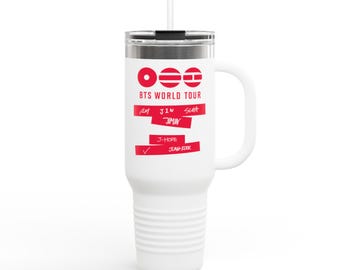 BTS World Tour graphic Travel Mug | 40oz Insulated Tumbler
