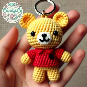 Amigurumi Bear Keychain Pattern Tutorial PDF Guide