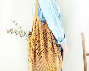 Crochet Farmer's Market Bag Pattern Tutorial PDF Download Guide