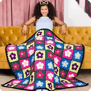 Crochet Floral Blanket Pattern PDF Download Guide