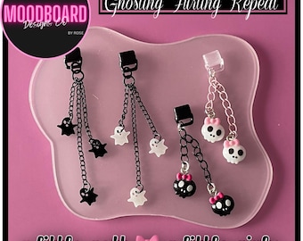 Ghosting Flirting Repeat, Gothic Girly, eReader Dust Plug Charms