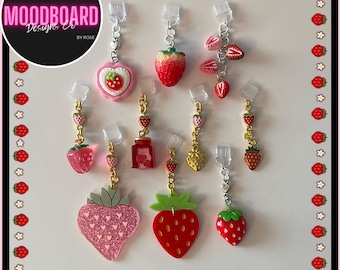 Strawberry, Strawberries, Jam, Fruit, eReader Dust Plug Charms