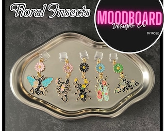 Floral Insects, Arachnids, Bugs & Flowers, eReader Dust Plug Charms